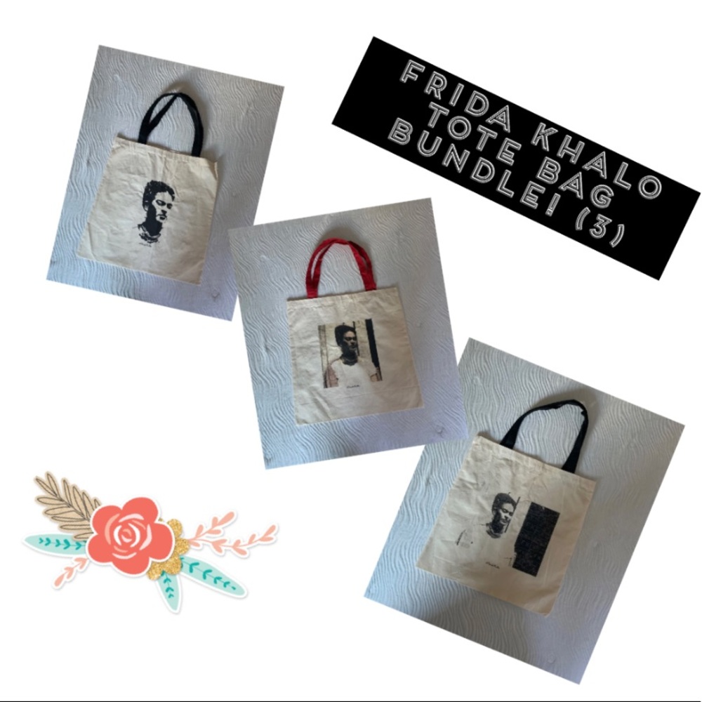3 Frida Kahlo Tote Bag Bundle!